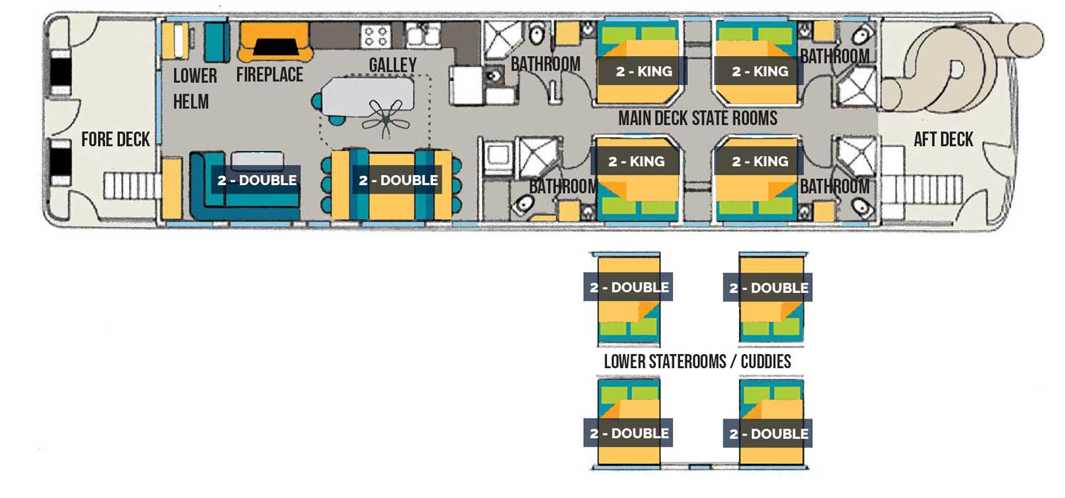Genesis 75 Main Deck Floorplan