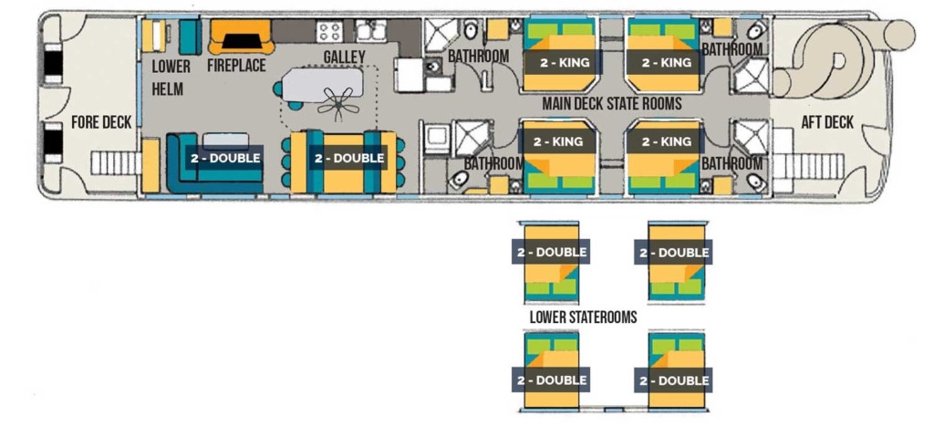 Genesis 75 Main Deck Floorplan